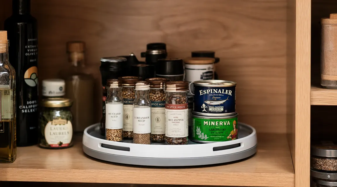 A $19 Turntable That Made My Pantry Stop Embarrassing Me in Front of Guests